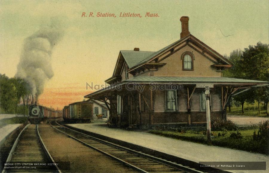 Postcard: Railroad Station, Littleton, Massachusetts